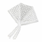 FEXLARO Floral Lace Triangle Waist Scarf for Women, Sheer Layering Hip Wrap with Adjustable Ties, White Boho Belt Accessory for Beach, Holiday, Jeans, Skirts and Hair Styling