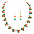 JFL - JewelleryforLess Traditional Tri Color Necklace set Handmade Fashion Jewellery for Independence Day/Republic Day Women & Girls