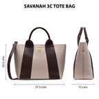 Lavie Signature Women's Savannah 3C Tote Handbag for Women | Tote Bag for Work | Ladies purse | Stylish Shoulder Bag | Gift for Women