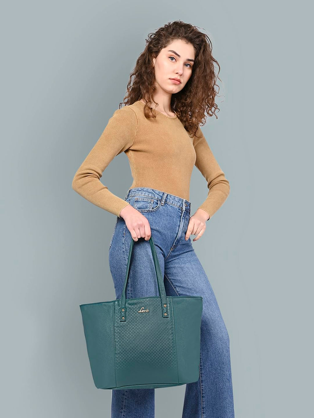 Lavie Women's Emb Nova Tote Bag | Ladies Purse Handbag (Teal)