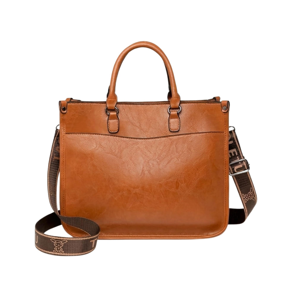 Gowloz Women's Faux Leather Handbag | Stylish Tote Bag with Adjustable Shoulder Strap | Office, Work & Daily Use Satchel Purse
