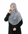 Mehar Women'S Polyester Blend Hijab'S Modest Frilled Stylish Hijab Faeezah Hijab (Large, Bronze) For Female, Brown