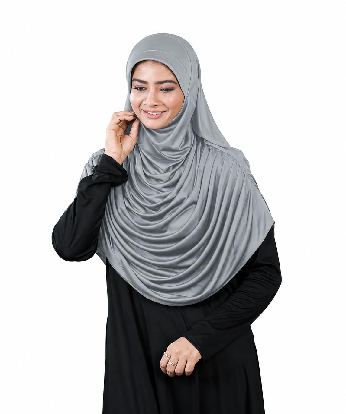 Mehar Women'S Polyester Blend Hijab'S Modest Frilled Stylish Hijab Faeezah Hijab (Large, Bronze) For Female, Brown