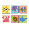 Artvibes Sea Animals Jigsaw Puzzle Games for Children & Kids | Jigsaw Puzzles for Kids Age 2-5 | 4 Pieces Puzzles | Toddler's Wooden Puzzle (PZ_507N), Set of 6