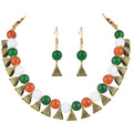 JFL - Jewellery for Less Tri Color Necklace set Handmade Fashion Jewellery for Independence Day/Republic Day Women & Girls