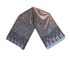 SAB-K Exclusive Hand Painted And Thread Work Kashmiri Kalamkari Shawl 36x80 Inches In Finest Semi Pashmina Fabric Very Elegant And Graceful