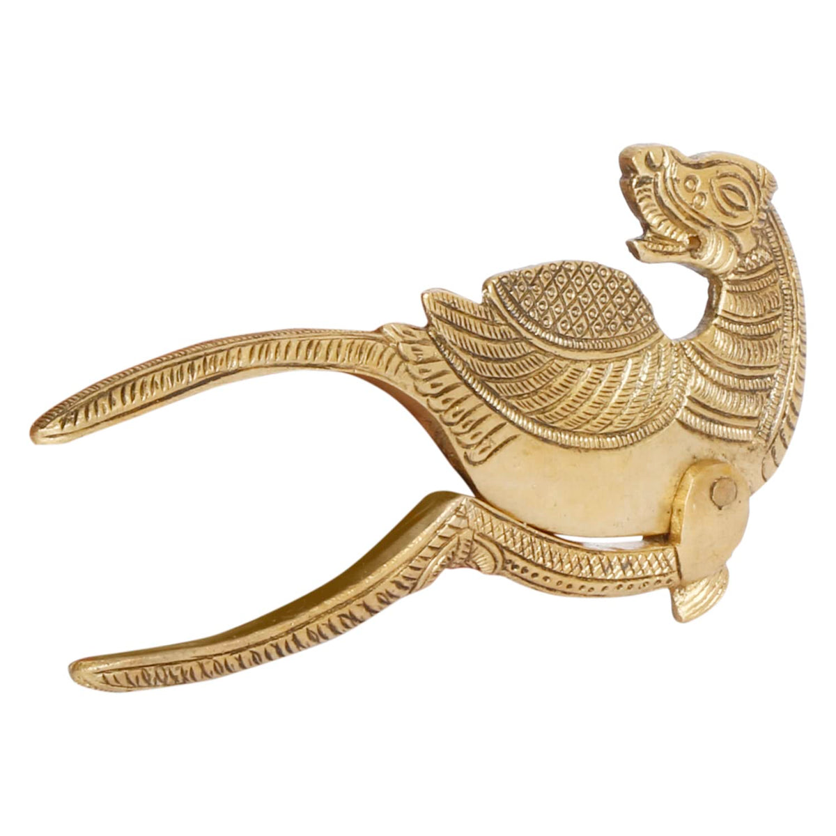 ARTVARKO Brass Yali Nut Supari Cutter/Sudi/Sarota Cracker Akhrot/Walnut Sudi & Adkitta 5 Inch Gold Color 120 Gram