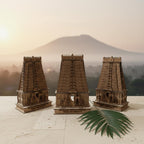 QUEENS CANVAS Wooden Arunachaleswarar Temple Tiruvannamalai 3D Model, 15 inch
