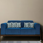Trance Home Linen Set of 5 Premium Cotton 12x12 inch Cushion Covers for Sofa and Diwan | Small Cushion Covers – (12x12 inch | 30cmx30cm, Nargis Blue) – Set of 5