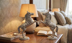 KridayKraft Jumping Horse Set Metal Statue for Wealth,Income,Shining and Bright Future&Table Top Figurine.,Decorative,Feng Shui&Vanstu,Animal Showpiece Figurines (Silver)