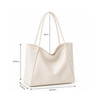 Madak Retail Large Tote Bag for Women | Womens Shoulder Bag for Work, Travel | Office Bag for Women Stylish (Cream)