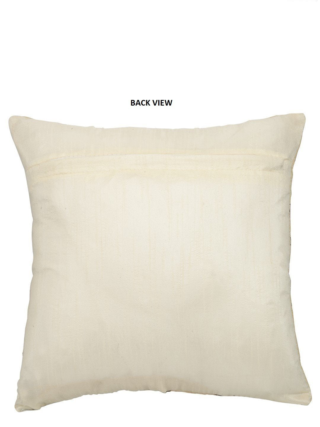 AEROHAVEN Set Of 5 Decorative Hand Made Jute Throw/Pillow 150 TC Cushion Covers - 20 X 20 Inches, Multicolor