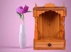 S.S. Enterprises Fancy and Unique Wooden Temple, Beautiful Plywood Mandir, Pooja Room Home Decor, Office or Home Temple, 45H x 22W x 32D cm (Weight 1900)