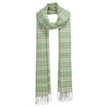 Graziemille PURE PASHMINA IN SILK/CASHMERE IN GREEN CHECKS