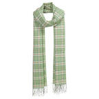 Graziemille PURE PASHMINA IN SILK/CASHMERE IN GREEN CHECKS