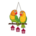 Artvibes Cute Pair of Parrot Decorative Wall Art MDF Wooden Wall Hanger for Home | Room Wall Art | Wood Decorative Items | Modern Decoration | Aesthetic Wooden Decor | Unique Gift Items (WH_9124N)