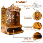 Sehaz Artworks OM Puja Mandir for Home Big Size | Pooja Mandir - 42 x 23 CM