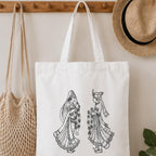 Adorvue Couple Jaimala DIY Tote Bag Painting Kit for Kids & Adults Premium Canvas Cotton Reusable Tote Bag for Kids & Adults DIY Art & Craft Projects, Eco-Friendly Everyday Handbag Pack of 2