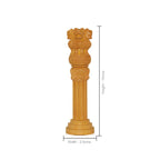 Vasu Creation Ashoka Pillar Wooden Decorative Statue, Hand Carved, 30 cm, Golden Brown (6inch)