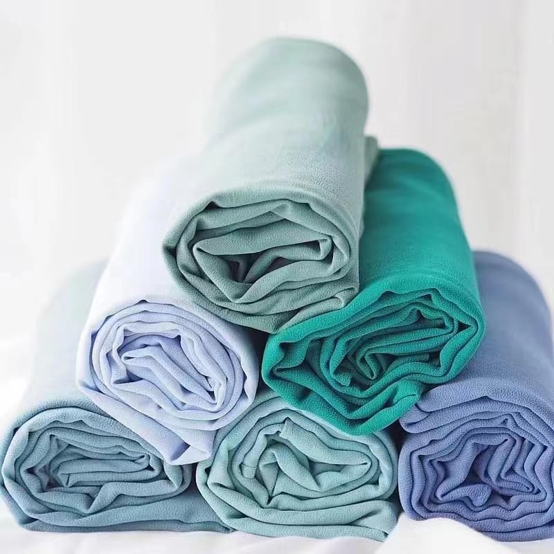 ICW Women Soft Chiffon Georgette Scarves Shawl Stoles Long Scarf Wrap Head Scarves (Pack Of 4 Pc), For Female, Multicolor
