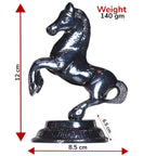 KridayKraft Jumping Horse Metal Statue for Wealth Table Top Figurine for Living Room Bedroom Home Office Animal Decorative Showpiece Feng Shui Vanstu Sculpture for Gift Purpose. (Black)