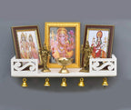 WUDLIX Wall Mounted Temple pooja ghar for Home living Room, Office (White)