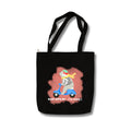 snapiq Cotton Canvas Tote Bag for Women and Girls 350 GSM Thick Fabric with Zipper | Black