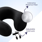 OYOSONABYMY Inflatable Travel Pillow, 2 PCS Inflatable Neck Pillow for Travel with Eye Mask Earplugs and Organiser Pouch, Blow up Neck Pillow for Airplane Trains Car and Office