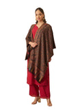 Pashmoda Women Mehak Kaani Wool Blend Kashmiri Shawl (Size: 40x80in, 101x203cm) RSS42