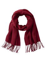 FM Trends Stylish Plain Scarf for Women & Girls | Solid Color Stole, Dupatta, Shawl | Elegant Ladies Accessory (Maroon, 1.8 meters)