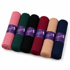 MIRTAZ Women's Chiffon Hijab Combo Pack of 6 | Soft Lightweight Plain Hijab Scarf | 180 x 70 cm (Pack Of 6 (M02))