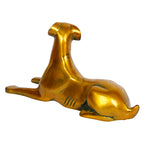 ARTVARKO Brass Sitting Dog Statue Animal Vastu and Feng Shui Alert Watching Dog for Wealth and Good Luck 9 Inch Gold