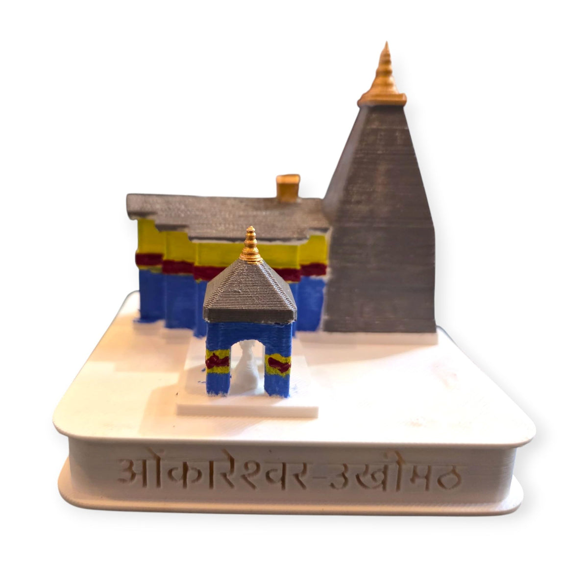 DevaDarshan Omkareshwar-Ukhimath Temple Miniature – Ukhimath Kedarnath and Madhyamaheshwar Winter Seat Model | Temple Replica | Pooja Room Décor | Spiritual Gift | Uttarakhand Heritage Souvenir