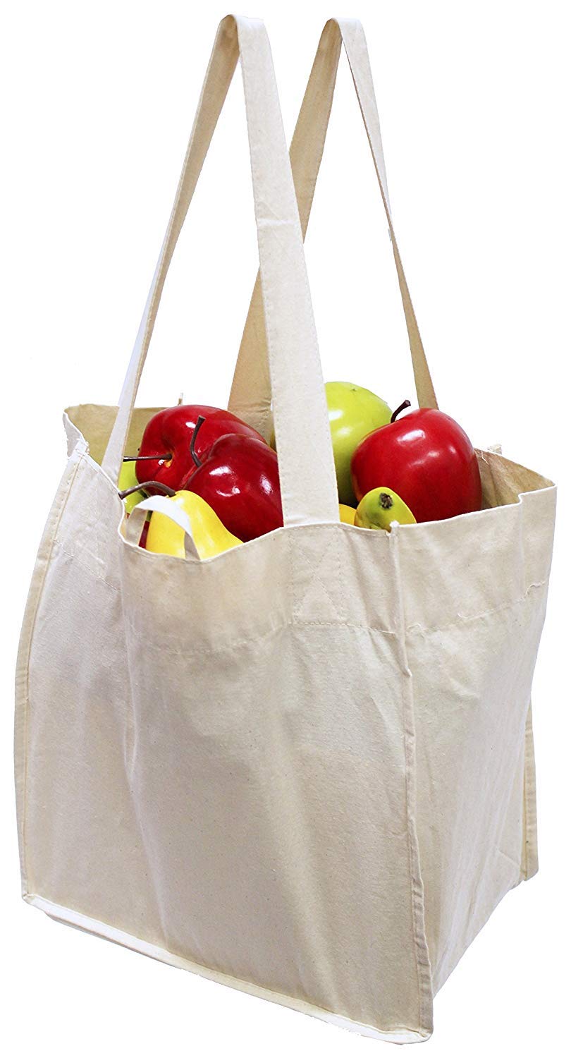BSD Organics Cotton Canvas Reusable Shopping Grocery Bag