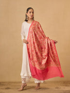 Pashmoda Women Ruhani Fine Wool Nalki Embroidered Shawl (Size: 40x80in, 101x203cm) EMS01