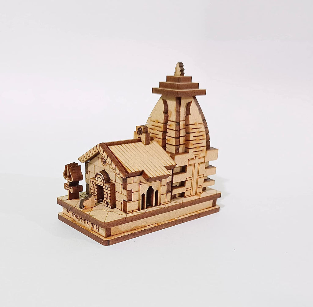 A&S Ventures Kedarnath Temple 3D Miniature Kedarnath Mandir Shree Kedarnath Dham, Lord ShivJi Car Deshboard,Home, Office, Decorative