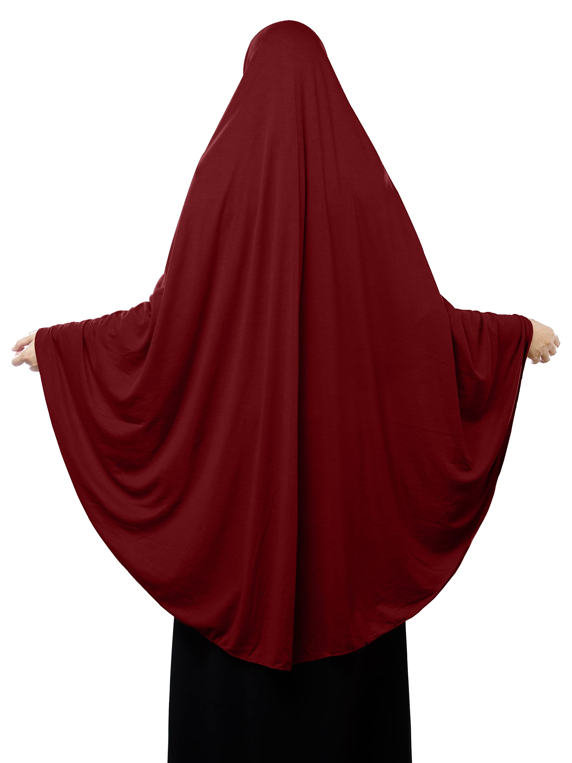 Mehar Polycotton Hijab'S Muslim Modest Women'S Stylish Zakia Hijab (D Maroon, Large)