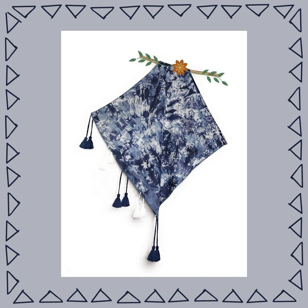Chandwasia Viscose Scarf | Pashmina Design Stole & Shawl for Men & Women | Lightweight for Summer & Warm for Winter - Navy Blue