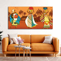 VIBECRAFTS Canvas Paintings for Living Room Drawing Room Canvas Wall Painting of African Lady Dancing for Home|Office|Gift(PTVCH_2391)(48 x 24 Inches)