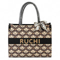 Personalized Women's Tote Bag with Zip Closure | Custom Name Handbag | Raksha Bandhan Gift for Sister | Stylish Handbag For Travel, Shopping & Daily Use
