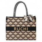 Personalized Women's Tote Bag with Zip Closure | Custom Name Handbag | Raksha Bandhan Gift for Sister | Stylish Handbag For Travel, Shopping & Daily Use