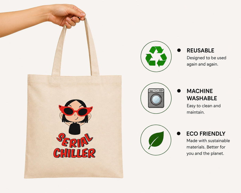 CANVAS COTTON TOTE BAG SERIAL CHILLER