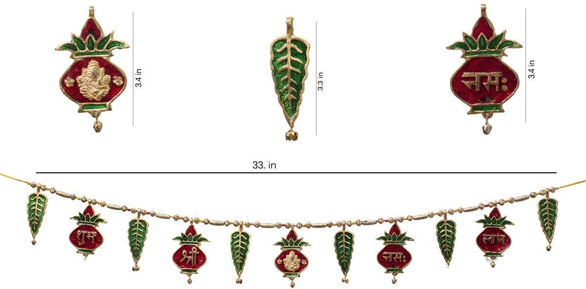 Prince Home Decor & Gifts Metal Door Hangings Toran Bandarwal for Home Décor and Gift Purpose (126x9.5 cm)