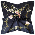 ULOS Women's Printed Shiny Dubai Style Luxury Floral Pattern Satin Head Scarf - Neck Scarf (Square)