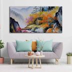 VIBECRAFTS Canvas Paintings for Living Room Drawing Room Amazing View Canvas Abstract Wall Painting for Home|Office|Gift(PTVCH_2376)