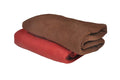 Purav Light Double Bed Fleece Blanket Warm Bedsheets-Lightweight All Season use Set of 2 pc-Maroon+Coffee Kafalo