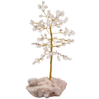 Serein Clear Quartz Crystal Tree Showpiece Good Luck Feng Shui Bonsai Trees Crystal Healing Positive Energy Artificial Plant Home Decoration Hall Decoration for Birthday & Marriage Gifts
