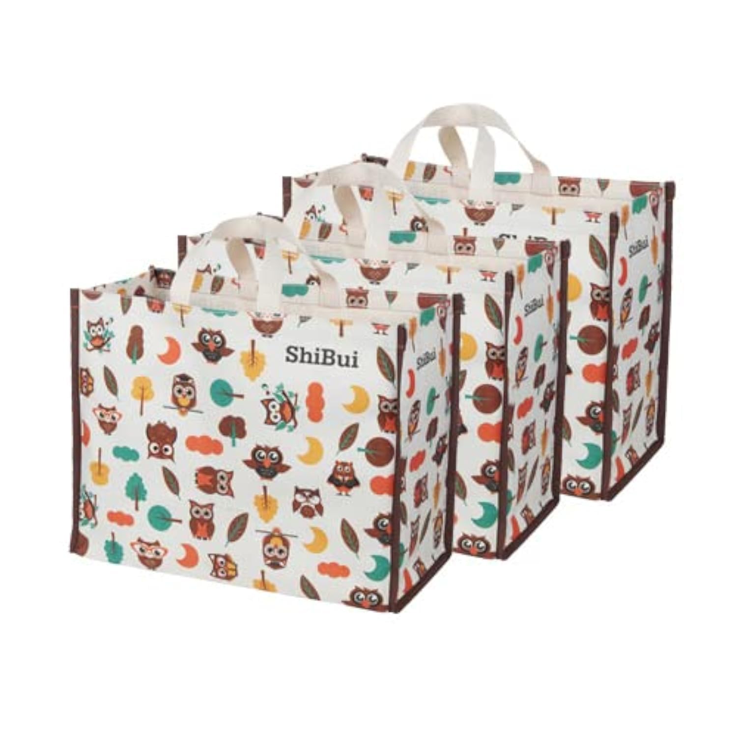 SHIBUI Big Heavy Duty Large Eco Waterproof Cotton Canvas Cloth Grocery Shopping Bag for Men Ladies Vegetable Milk Fruits with Hand Carry Handle Lunch Box Jhola Tote Bags (3, Multi-Color)