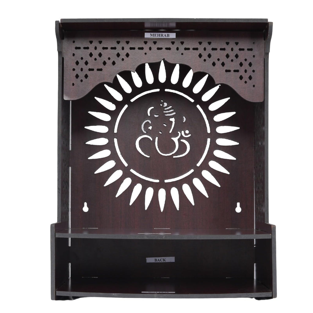 Furnivision Mandir for Home Temple for Home Pooja Mandir for Home Beautiful Wooden Temple for Home Pooja Stand for Home and Office with LED Spot Light Temple
