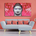 VIBECRAFTS Canvas Paintings for Living Room Drawing Room Buddha Portrait Canvas Wall Painting Fitted With Wooden Frame for Home | Office | Gift (PTVCH_2424)